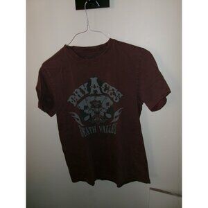 Lucky Legend Graphic T-Shirt Burgundy Mens L Short Sleeve